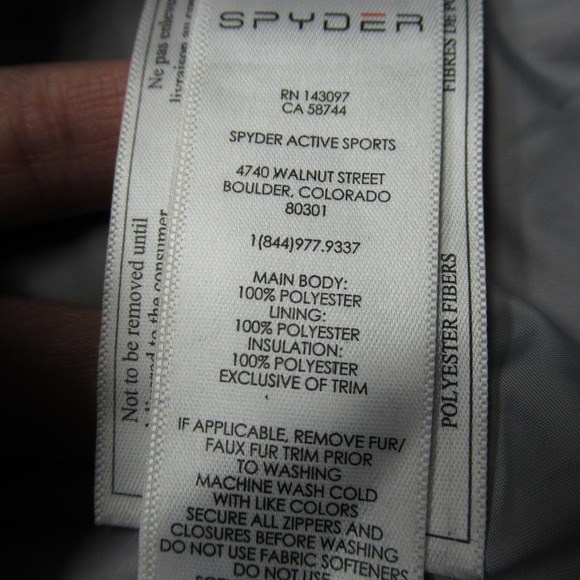 Spyder Jacket Youth Large Fuchsia‎ Edyn Hoody Insulated Snow Zip Quilted Puffer - Picture 6 of 16